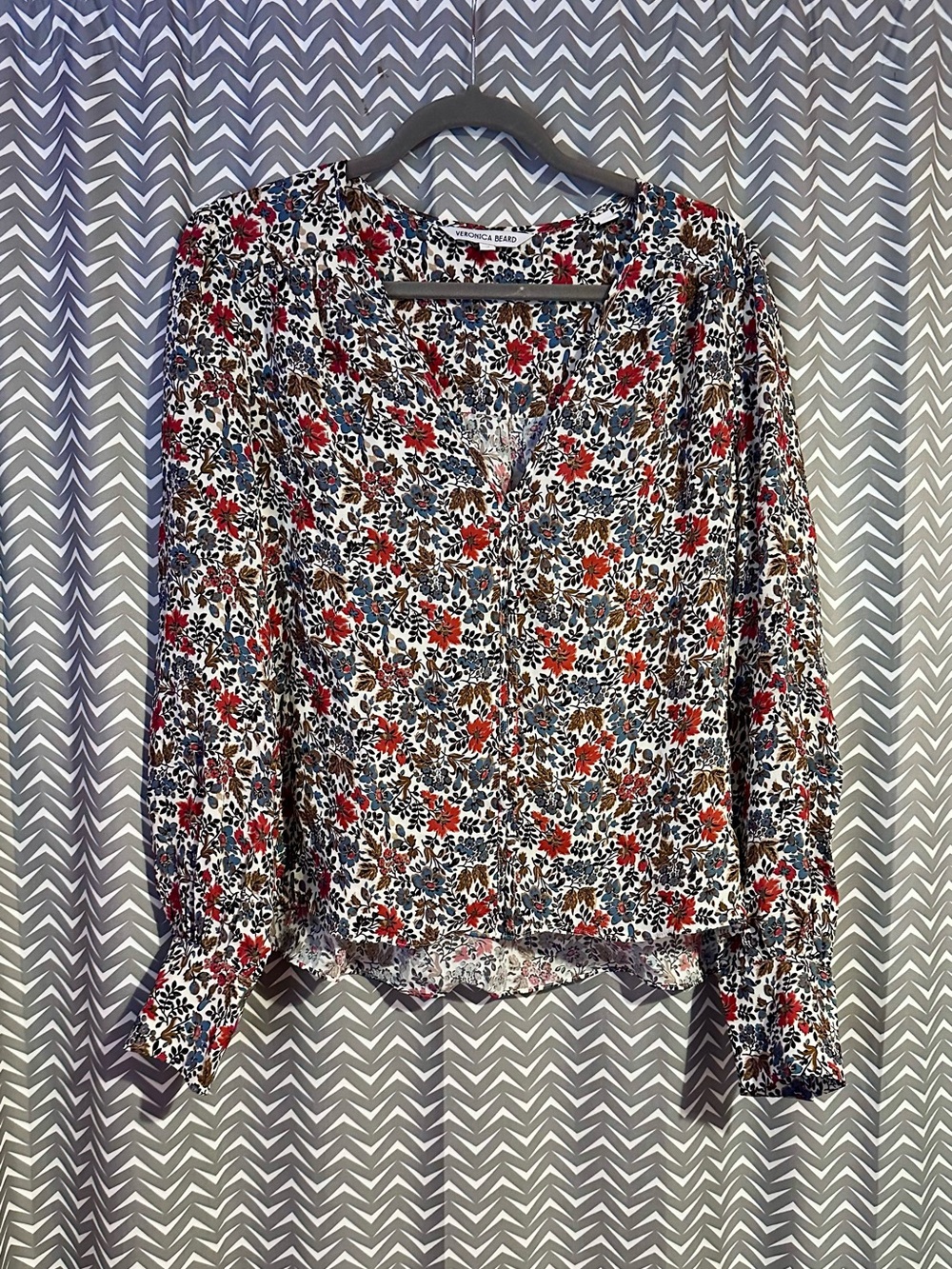 Veronica Beard | Sura Floral Blouse, size 10 - Picture 4 of 9
